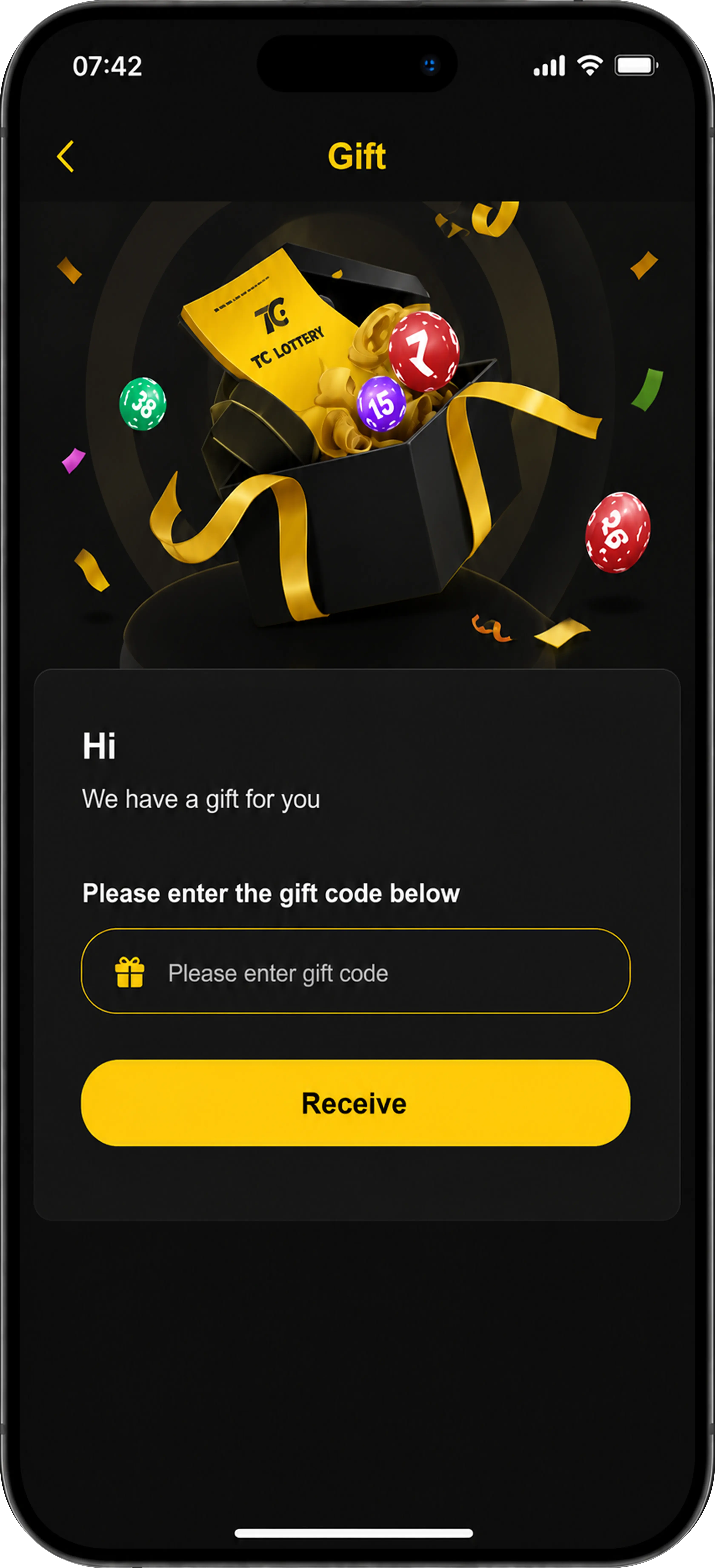 TC Lottery Gift Code
